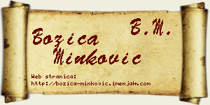 Božica Minković vizit kartica